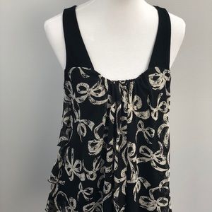 west kei • flowy tank blouse w ribbon print